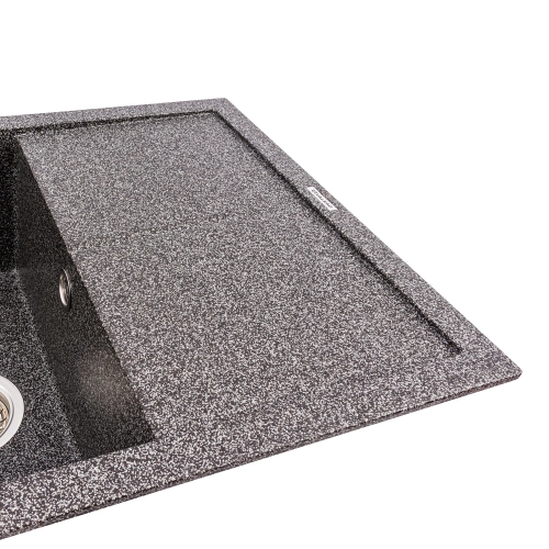 Гранитная мойка для кухни VALESO CRIPTA 6550 матовая Графит - Фото № 2