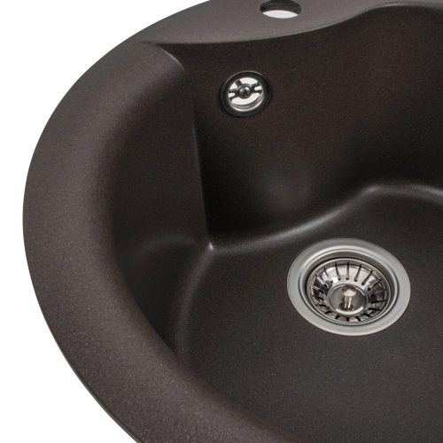Гранитная мойка для кухни VALESO TURAS 480 матовая Темная Скала - Фото № 10