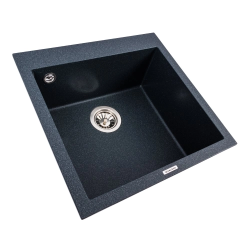 Гранитная мойка для кухни VALESO GALAX 5050 матовая Антрацит - Фото № 1