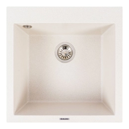 Гранитная мойка для кухни VALESO GALAX 5050 матовая Белая в точку