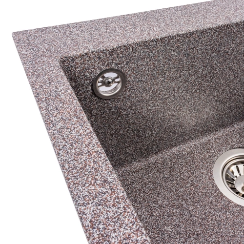 Гранитная мойка для кухни VALESO GALAX 5050 матовая Микс - Фото № 3