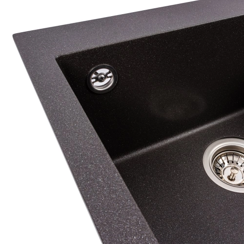 VALESO GALAX 5050 Granite Kitchen Sink, Matte Morion - Фото № 3