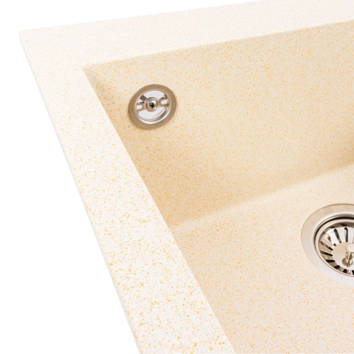 Гранитная мойка для кухни VALESO GALAX 5050 матовая Песок - Фото № 3