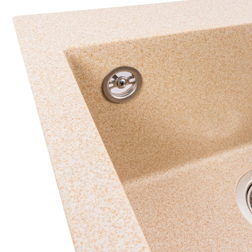 Гранитная мойка для кухни VALESO GALAX 5050 матовая Сафари - Фото № 3