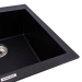 Гранитная мойка для кухни VALESO GALAX 5050 матовая Черный металлик - Фото № 2