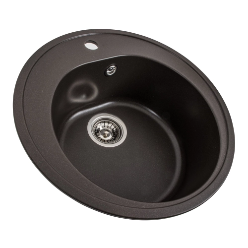 Гранитная мойка для кухни VALESO LUNA 510 матовая Темная Скала - Фото № 5