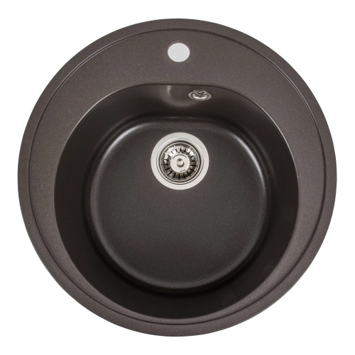 Гранитная мойка для кухни VALESO LUNA 510 матовая Темная Скала