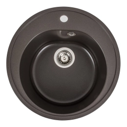 Гранитная мойка для кухни VALESO LUNA 510 матовая Темная Скала