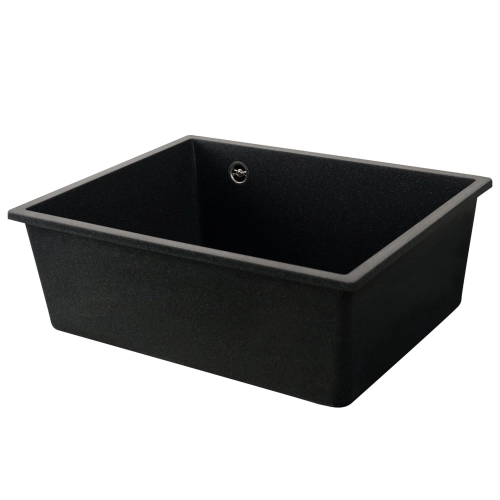 Гранитная мойка для кухни VALESO OASIS 5444 матовая Антрацит - Фото № 4