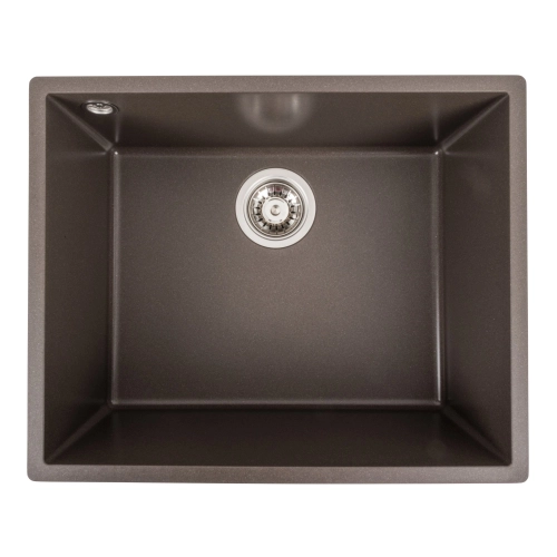 Гранитная мойка для кухни VALESO OASIS 5444 матовая Темная Скала - Фото № 1