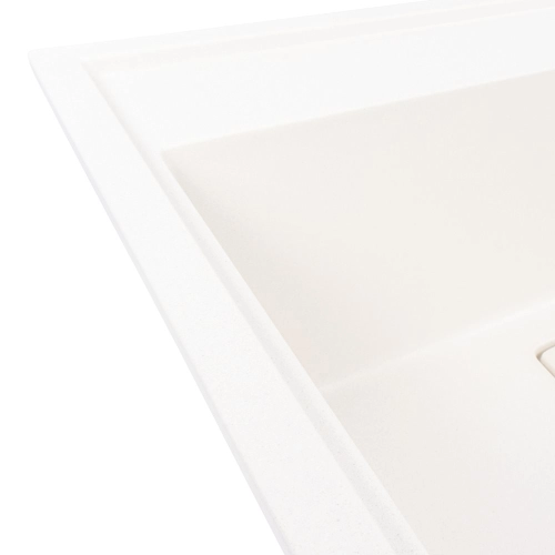 Гранитная мойка для кухни VALESO SHERLIT 6050 матовая Белоснежная - Фото № 3