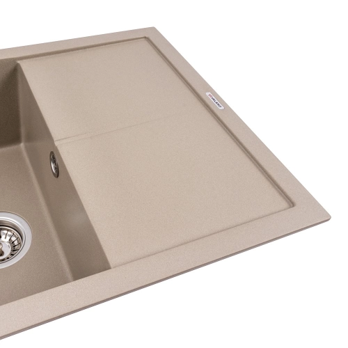 VALESO CRIPTA 6550 Granite Kitchen Sink, Matte Titanium - Фото № 2