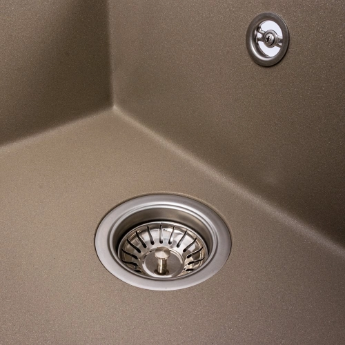 VALESO CRIPTA 6550 Granite Kitchen Sink, Matte Titanium - Фото № 4