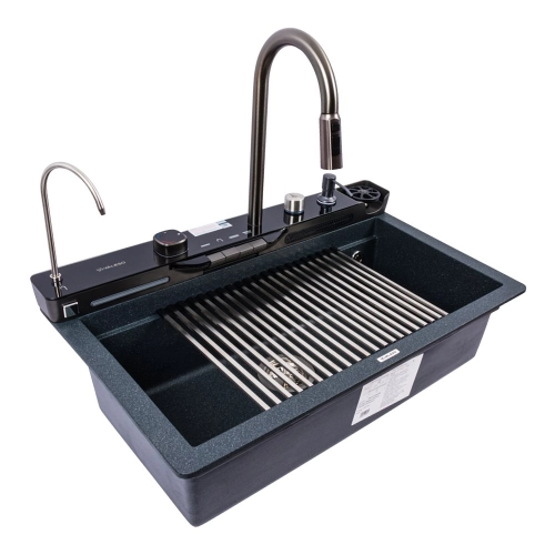 VALESO EVANORA 7546 Granite Kitchen Sink, Matte Anthracite
