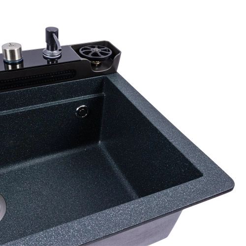 VALESO EVANORA 7546 Granite Kitchen Sink, Matte Anthracite - Фото № 3