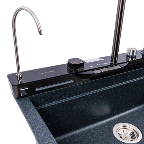 VALESO EVANORA 7546 Granite Kitchen Sink, Matte Anthracite - Фото № 4