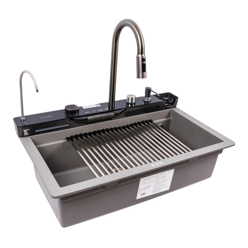 VALESO EVANORA 7546 Granite Kitchen Sink, Matte Grey Monsoon