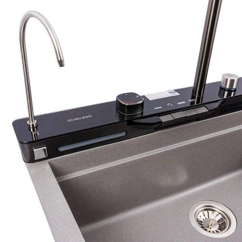 VALESO EVANORA 7546 Granite Kitchen Sink, Matte Grey Monsoon - Фото № 5