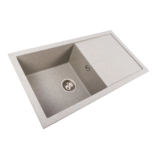 Гранитная мойка для кухни VALESO SOLID 7843 матовая Серая - Фото № 1