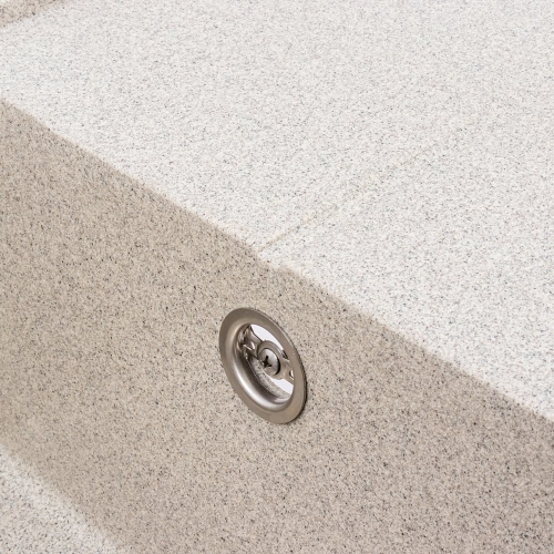 Гранитная мойка для кухни VALESO SOLID 7843 матовая Серая - Фото № 5