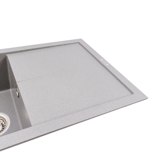 Гранитная мойка для кухни VALESO SOLID 7843 матовая Серый муссон - Фото № 2