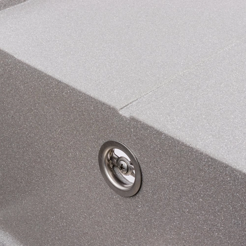 Гранитная мойка для кухни VALESO SOLID 7843 матовая Серый муссон - Фото № 5