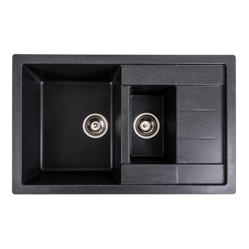 Гранитная мойка для кухни VALESO TOSKANA 7850W матовая Карбон - Фото № 1