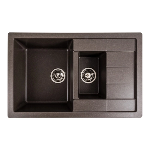 Гранитная мойка для кухни VALESO TOSKANA 7850W матовая Темная Скала