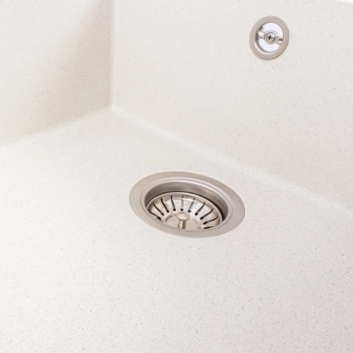 Гранитная мойка для кухни VALESO CALYPSO 7950 матовая Белая в точку - Фото № 4