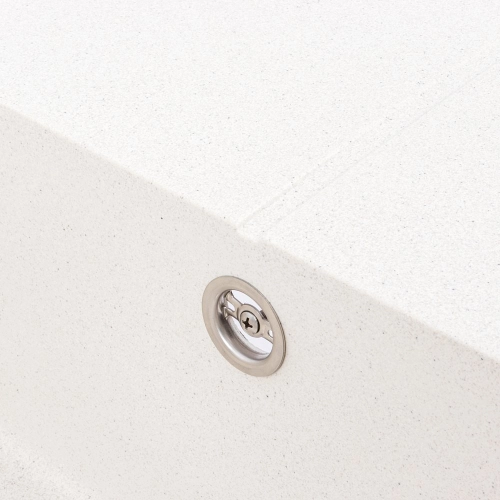 Гранитная мойка для кухни VALESO CALYPSO 7950 матовая Белая в точку - Фото № 5