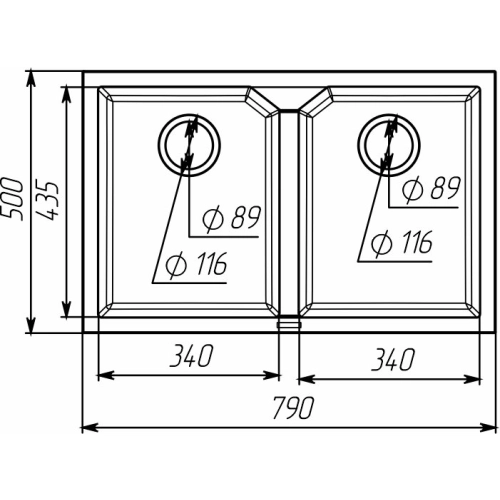 Гранитная мойка для кухни VALESO VIATRIX 7950 матовая Гренадин - Фото № 6