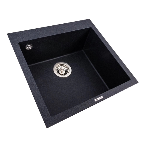 Гранитная мойка для кухни VALESO GALAX 5050 матовая Карбон - Фото № 1