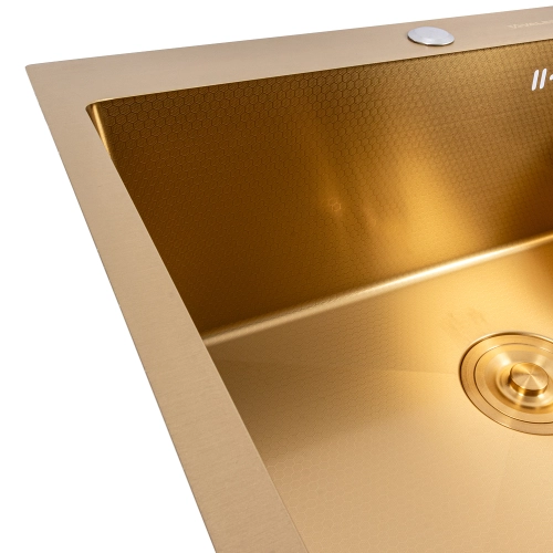 Мойка PVD Gold DECOR Valeso Handmade 60*50 - Фото № 4