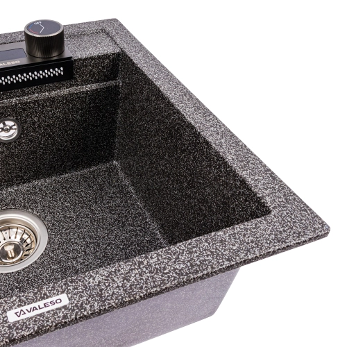 Гранитная мойка для кухни VALESO VIVA 5149 матовая Графит - Фото № 4