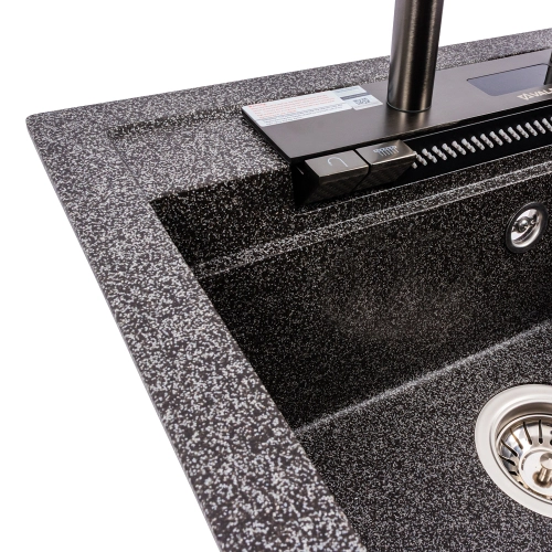 Гранитная мойка для кухни VALESO VIVA 5149 матовая Графит - Фото № 5