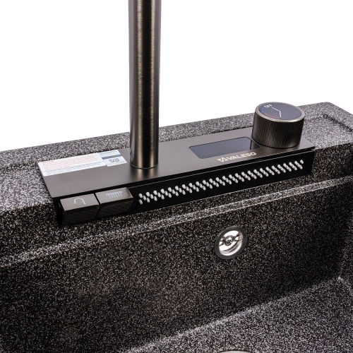 Гранитная мойка для кухни VALESO VIVA 5149 матовая Графит - Фото № 7