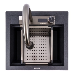 Гранитная мойка для кухни VALESO VIVA 5149 матовая Карбон