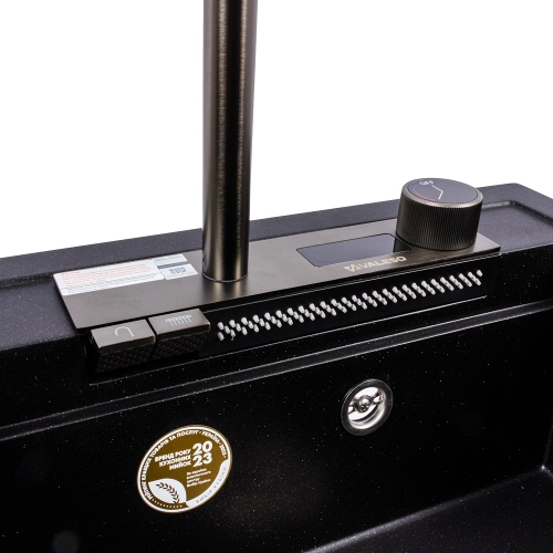 Гранитная мойка для кухни VALESO VIVA 5149 матовая Черный металлик - Фото № 1