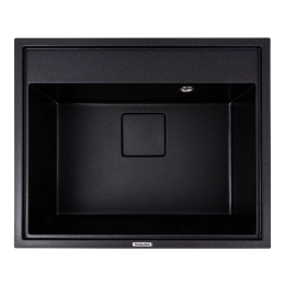 Гранитная мойка для кухни VALESO SHERLIT 6050 матовая Черный металлик