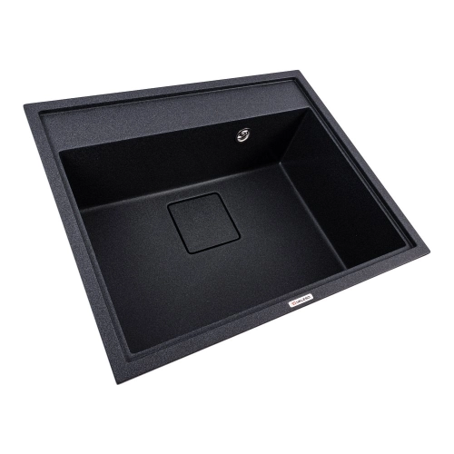 Гранитная мойка для кухни VALESO SHERLIT 6050 матовая Карбон - Фото № 1