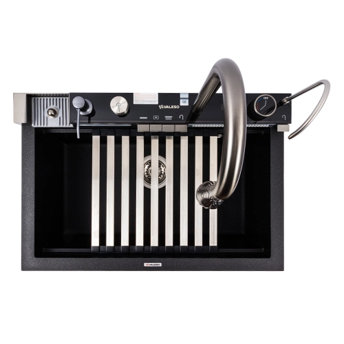 VALESO IRENA 6846 Granite Kitchen Sink, Matte Black Metallic - Фото № 3