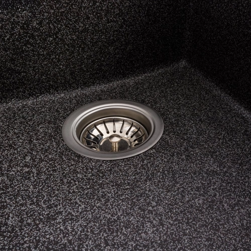 Гранитная мойка для кухни VALESO ROXY 3744 матовая Графит - Фото № 4