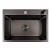 Kitchen Set: Valeso Handmade Sink (58x43 cm) PVD Black + Q411MB Faucet - Фото № 2