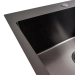 Kitchen Set: Valeso Handmade Sink (58x43 cm) PVD Black + Q411MB Faucet - Фото № 4