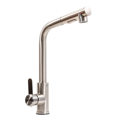 Kitchen Set: Valeso Handmade Stainless Steel Sink (65x50 cm) + FC-1 Faucet with Pull-Out Spray - Фото № 6