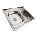 Kitchen Set: Valeso Sink (80x60 cm) Polished, with Left Bowl + FC-1 Faucet with Pull-Out Spray - Фото № 2