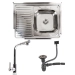 Kitchen Set: 8060R Polished Sink + FC-1 Faucet with Pull-Out Spray - Фото №1