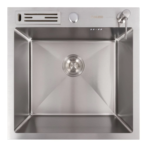 Кухонная мойка нержавейка 50*50 Valeso Handmade с подставкой для ножей (3,0/0,8)