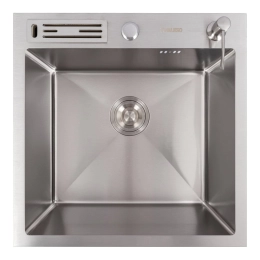 Кухонная мойка нержавейка 50*50 Valeso Handmade с подставкой для ножей (3,0/0,8)