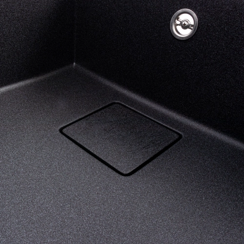 Гранитная мойка для кухни VALESO GALANS 7850 матовая Карбон - Фото № 4